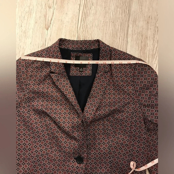 The Limited Vintage Medallion Print Blazer Jacket Satin Feel with Pockets Medium - Picture 10 of 16